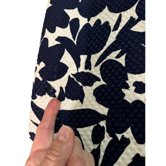 Vintage GIVENCHY 80s Blue White Floral Dress Button Detail Made In France - Picture 10 of 11